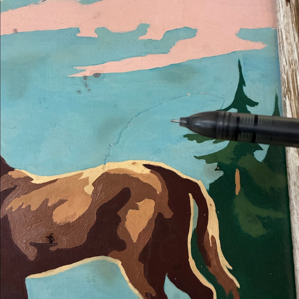 Vintage MCM Paint-by-Number Artwork - Picture 3 of 4